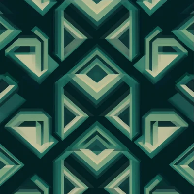 Dark Green 80’s Pattern