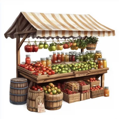 Apple Orchard Market Stall