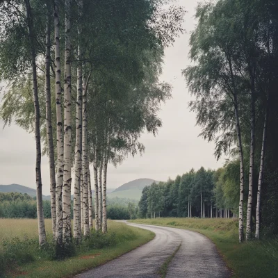 Birch Trees in the Countryside