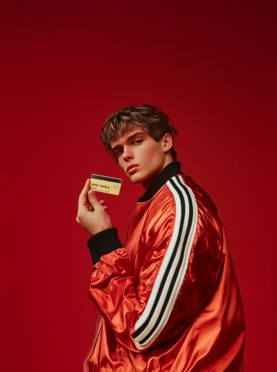 Athlete Holding a Gold Medal