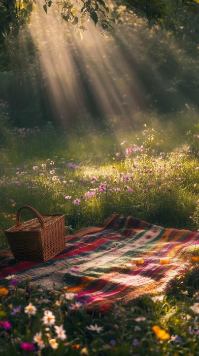 Colorful Picnic Setup