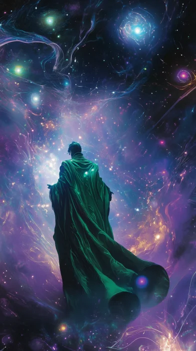 Mystical Sorcerer in Cosmic Realm