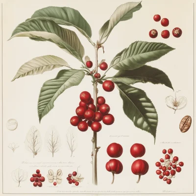 Botanic Coffee Engraving