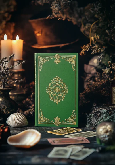 Mystical Green Book Arrangement