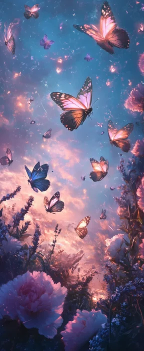 Vibrant Butterfly Swarm