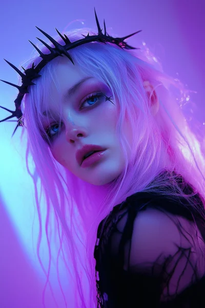 Pastel Goth Girl in a Dream