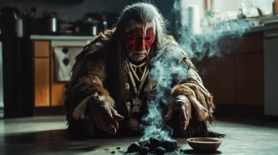 Traditional Shaman in Modern Setting