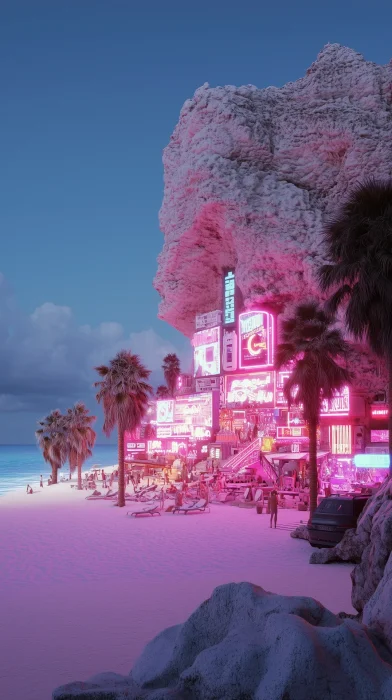 Mesmerizing Neon Scene