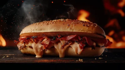 Hot Steamy Sub Sandwich