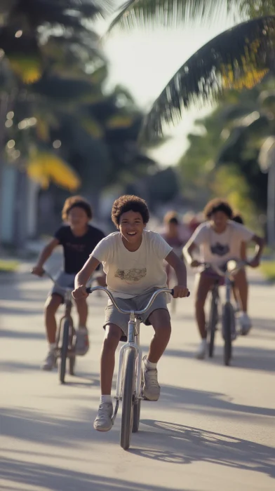 Teens Riding Bikes in Miami