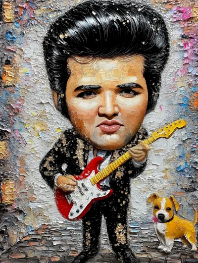 Elvis Inspired Caricature