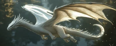 Majestic White Dragon