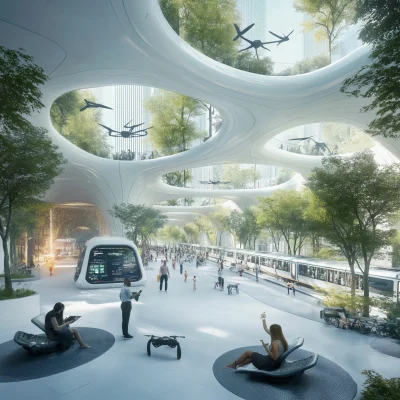 Futuristic Subway Station