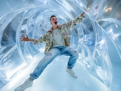 Ice Tunnel Excitement
