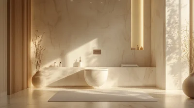 Nordic Minimalist Toilet Scene