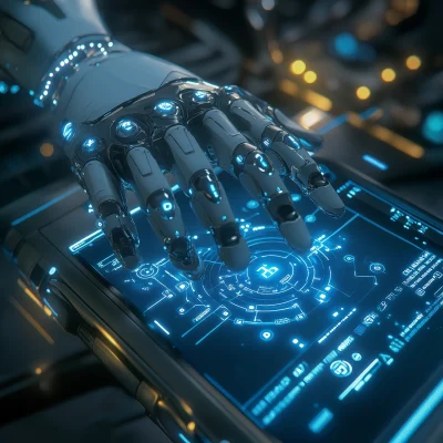 Futuristic AI Robot Hand