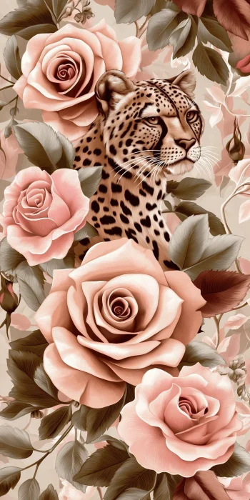 Cheetah Print with Roses