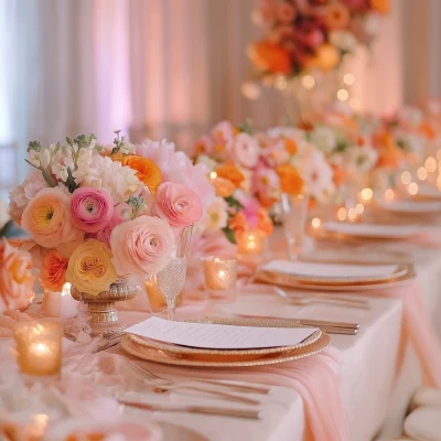 Pastel Wedding Table Decor