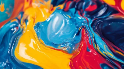 Colorful Liquid Paint Flow