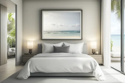 Luxurious Beach Resort Poster Mockup
