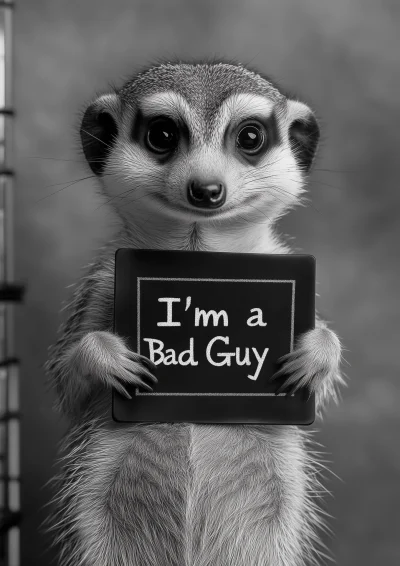 Baby Meerkat Mugshot