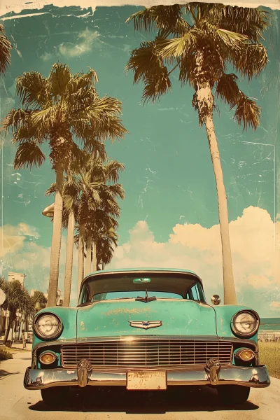 American Vintage Style Art Poster