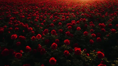 Field of Red Roses