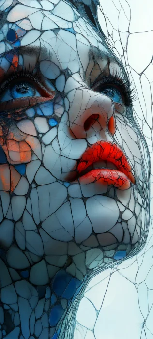 Voronoi Woman Art
