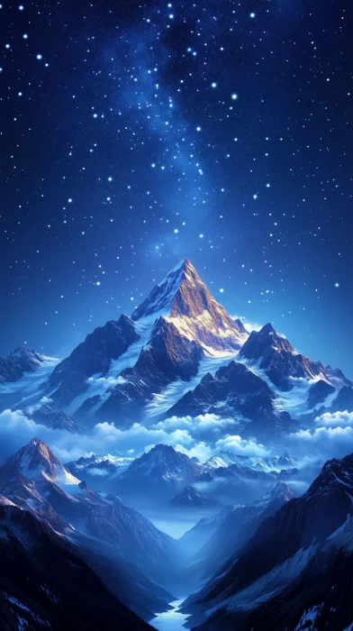 Starry Mountain Minimalism