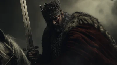 Angry King with Sword