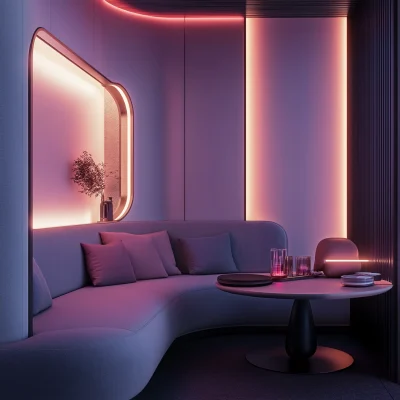Contemporary Interior with Adaptive Lighting