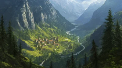 Fantasy Town in the Foothills