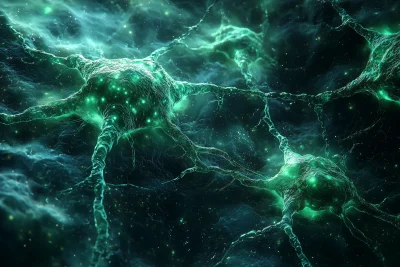Dark Green Neuron Brain Cells