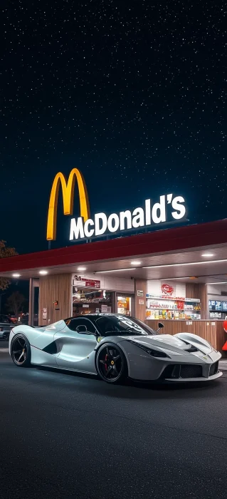 Elegant LaFerrari at McDonald’s