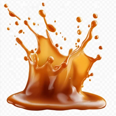 Caramel Sauce Splash