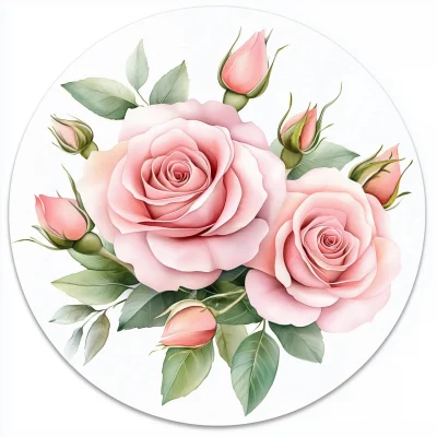 Pink Roses Clip Art