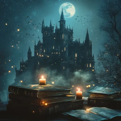 Magical Nighttime Castle