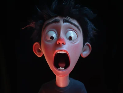 Screaming Boy in Darkness