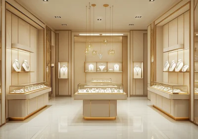 Elegant Jewelry Store Interior