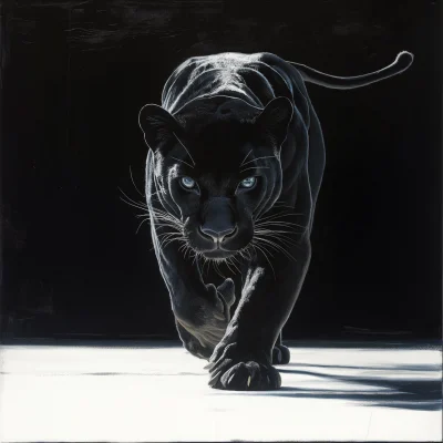 Black Panther Ready to Jump