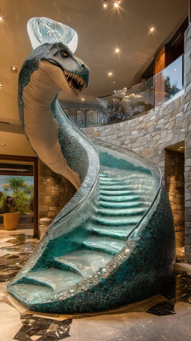 Dinosaur Spiral Staircase