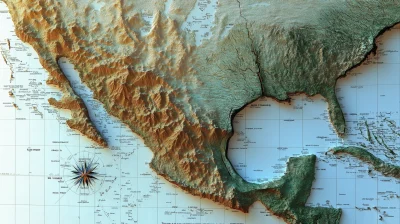 Topographic Map of Mexico