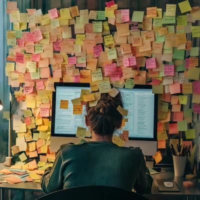 Covered in Post-it Notes