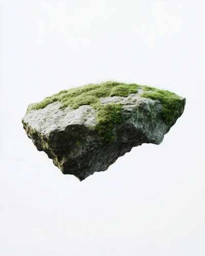 Floating Mossy Stone