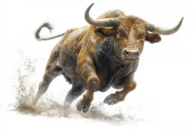 Charging Tan Bull