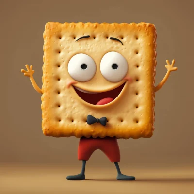 Animated Ritz Cracker Character