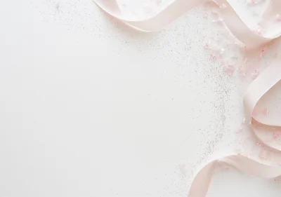 Neutral Background with Pink Ribbon