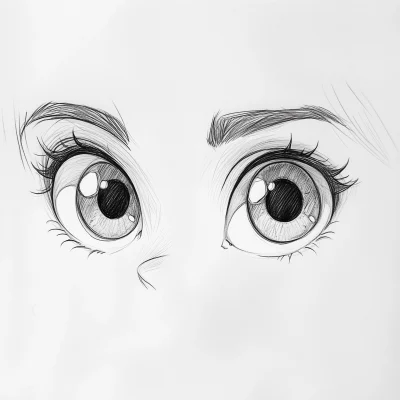 Mischievous Eyes Sketch