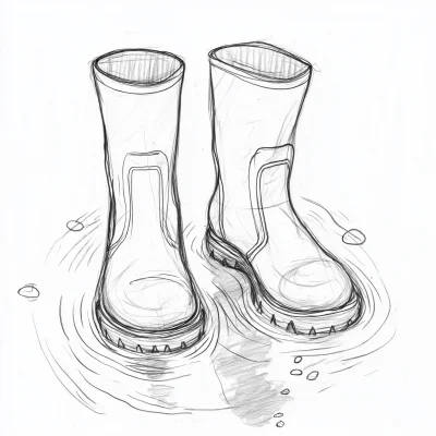 Boots in Puddle