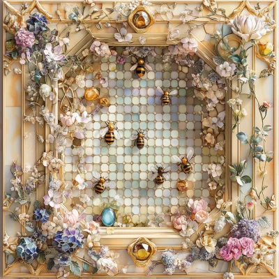 Stained Glass Bees